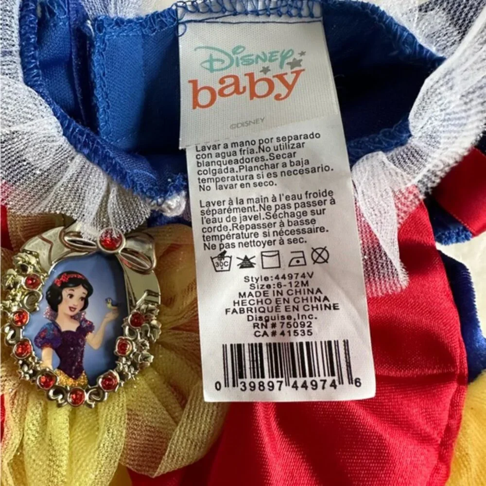 Disney Baby | Princess Snow White Halloween Costume | Size Infant 6-12 Months